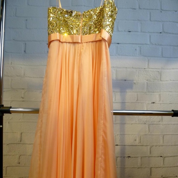 La Femme Beaded Top Strapless Gown - Picture 5 of 8